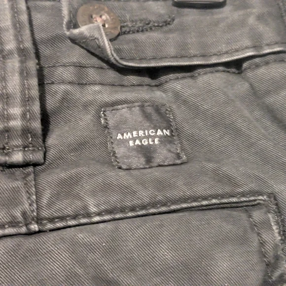 Women's Black American Eagle Cargo Pants Sz 30 - Picture 7 of 9